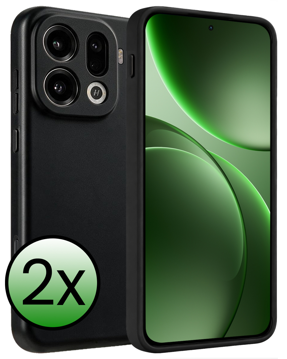 BASEY. BASEY. OPPO Find X9 Pro Hoesje Siliconen - Zwart - 2 PACK
