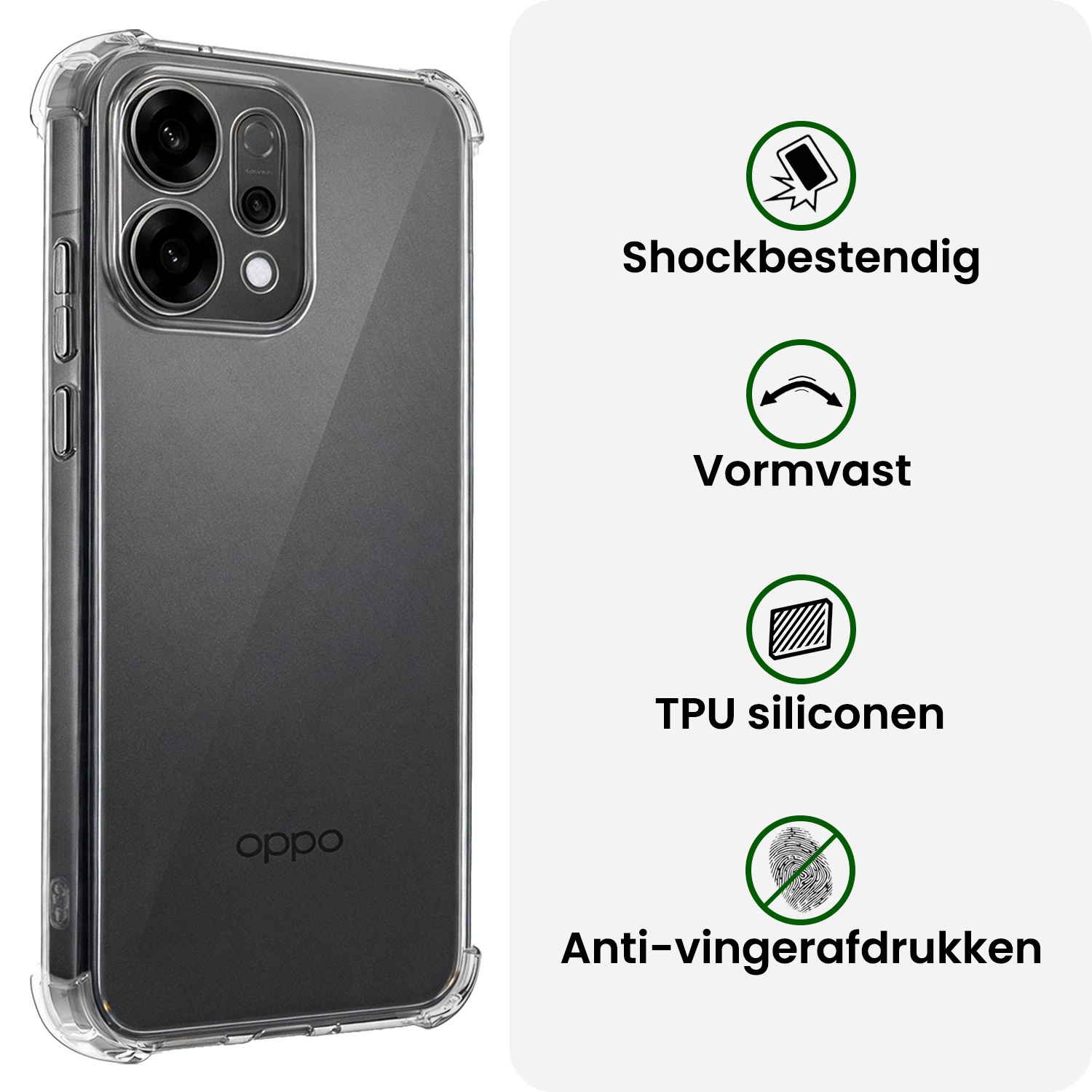 BASEY. BASEY. OPPO Reno14 Hoesje Shockproof - Transparant