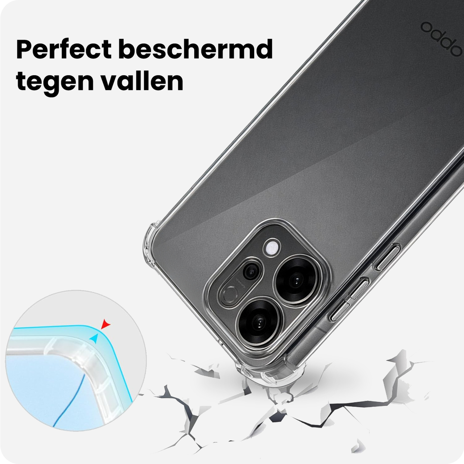 BASEY. BASEY. OPPO Reno14 Hoesje Shockproof - Transparant