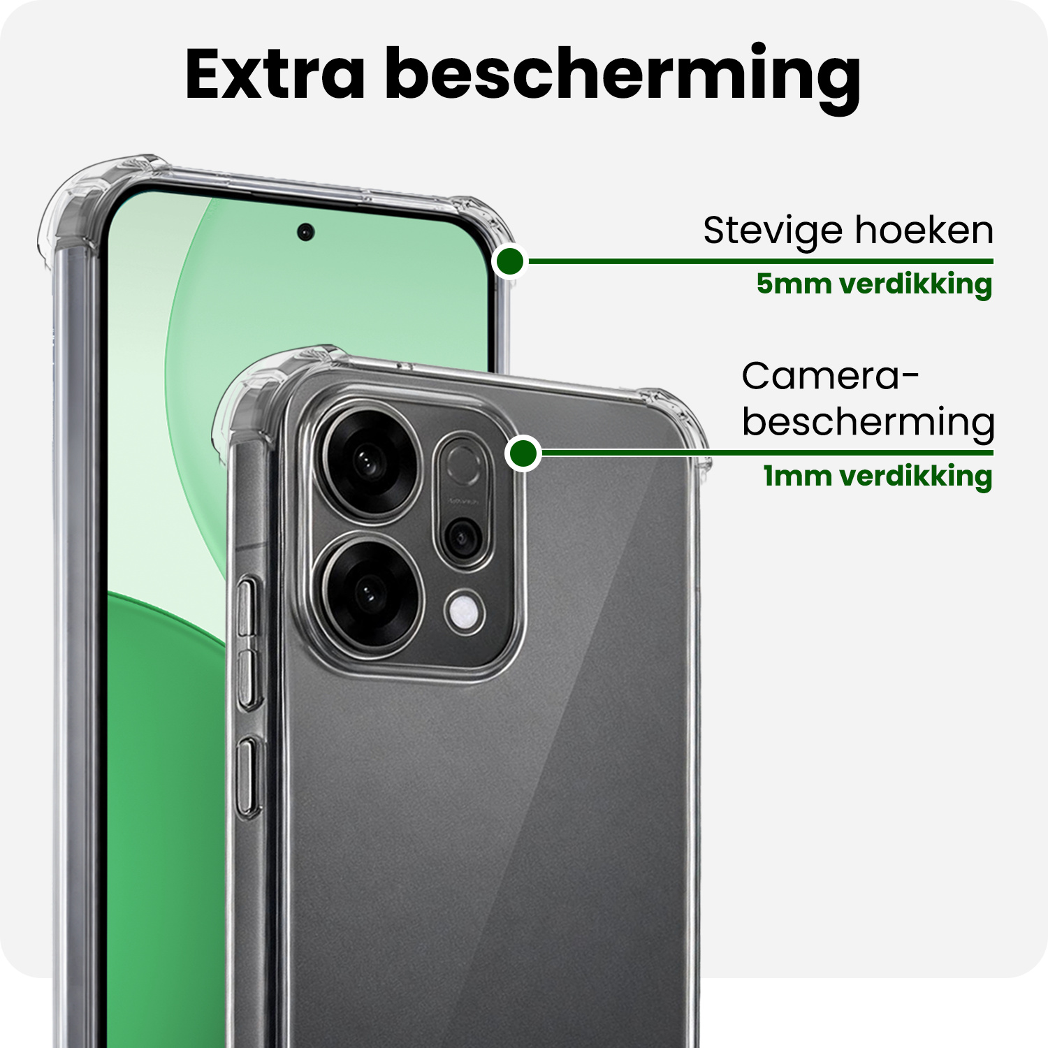 BASEY. BASEY. OPPO Reno14 Hoesje Shockproof Met 2x Screenprotector