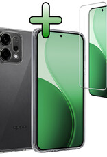 BASEY. BASEY. OPPO Reno14 Hoesje Siliconen Met Screenprotector - Transparant