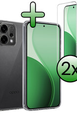 BASEY. BASEY. OPPO Reno14 Hoesje Siliconen Met 2x Screenprotector - Transparant