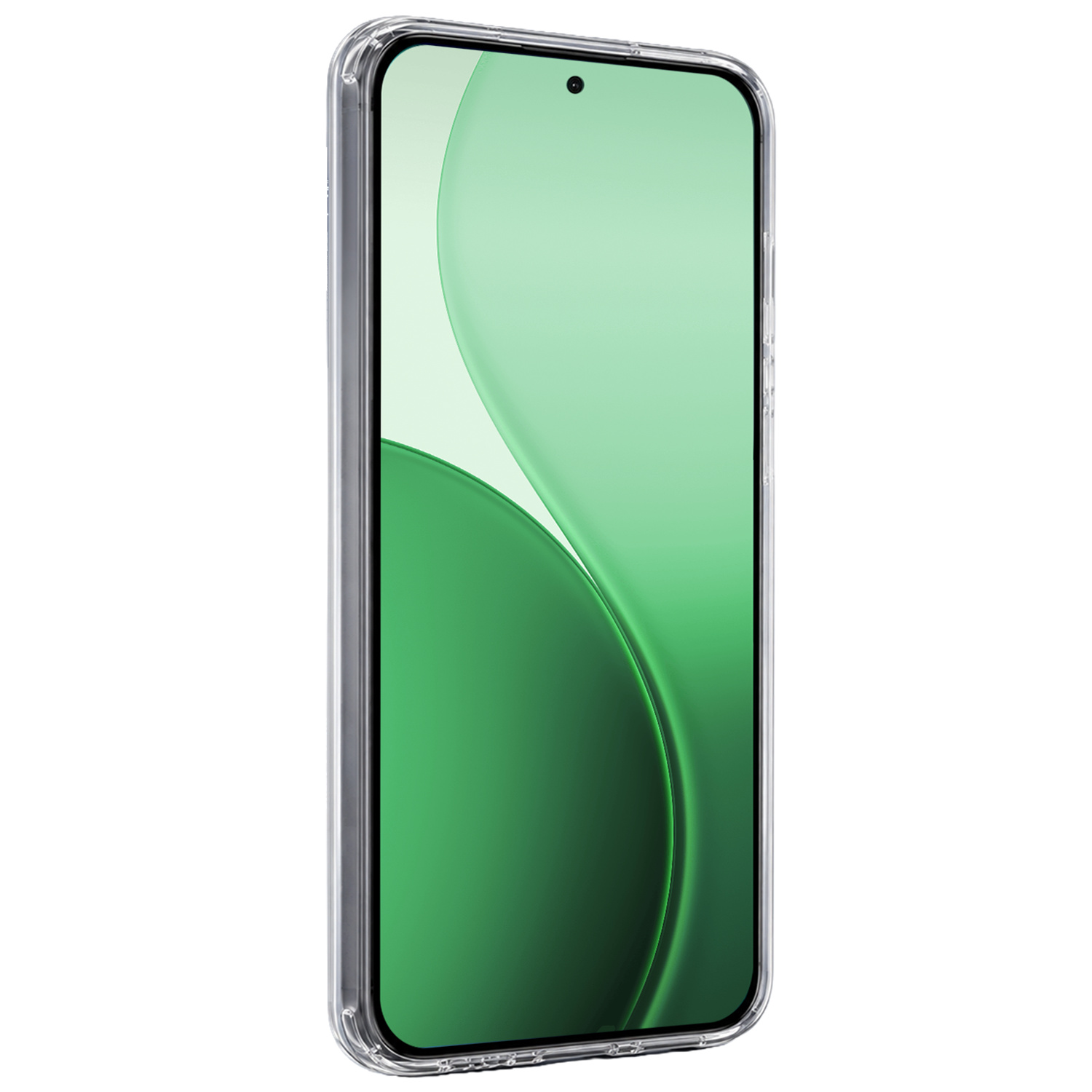 BASEY. BASEY. OPPO Reno14 Hoesje Siliconen Met 2x Screenprotector - Transparant
