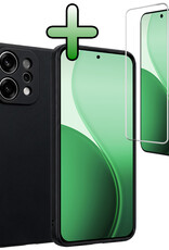 BASEY. BASEY. OPPO Reno14 Hoesje Siliconen Met Screenprotector - Zwart