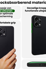 BASEY. BASEY. OPPO Reno14 Hoesje Siliconen Met Screenprotector - Zwart