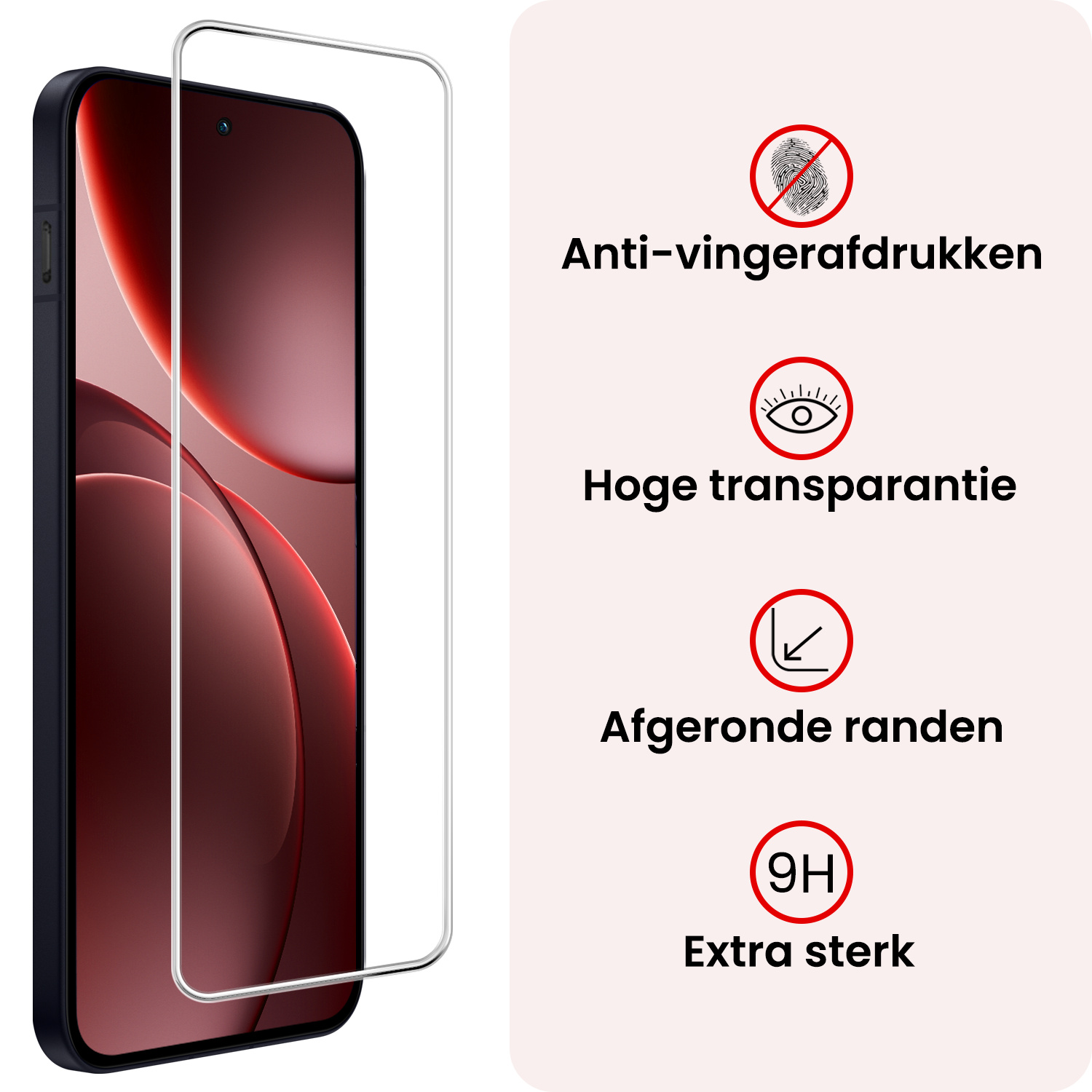 NoXx NoXx OPPO Find X9 Screenprotector Glas - 2 PACK