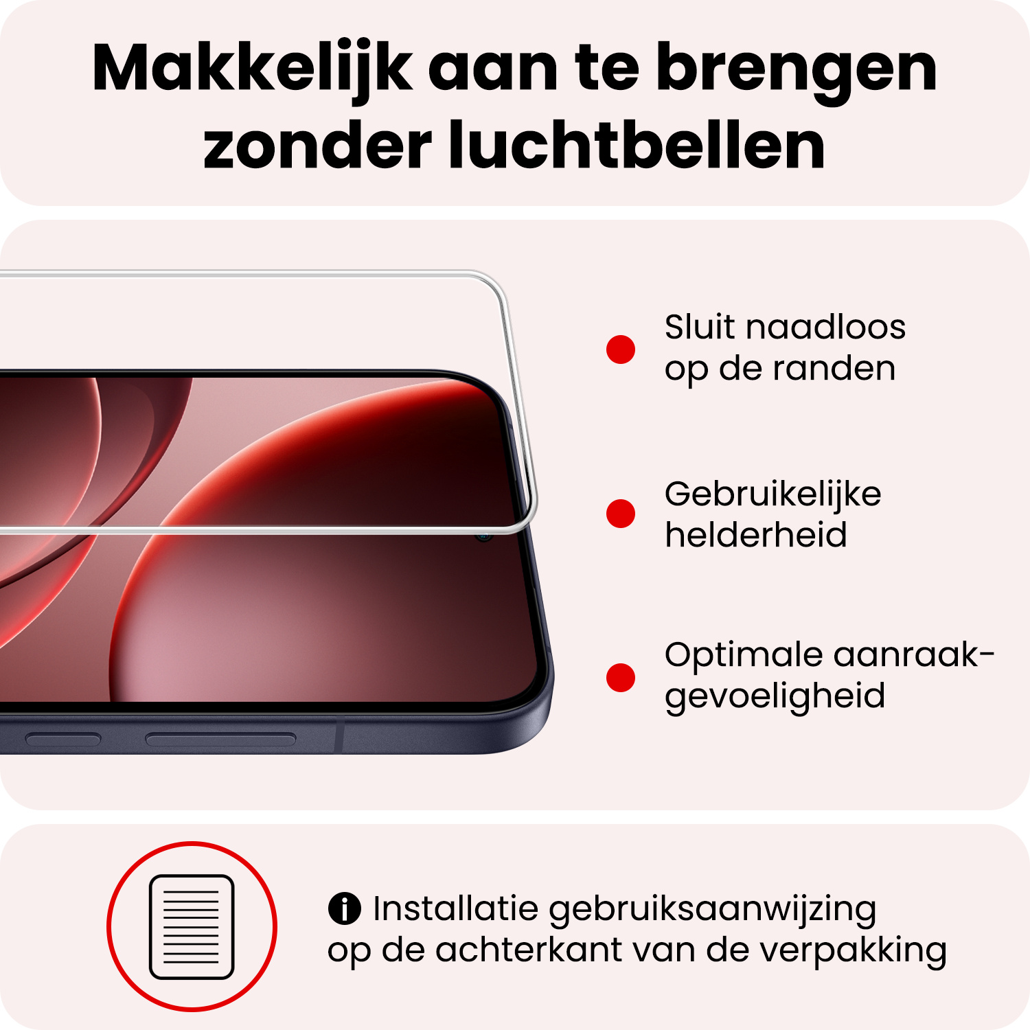NoXx NoXx OPPO Find X9 Screenprotector Glas - 3 PACK