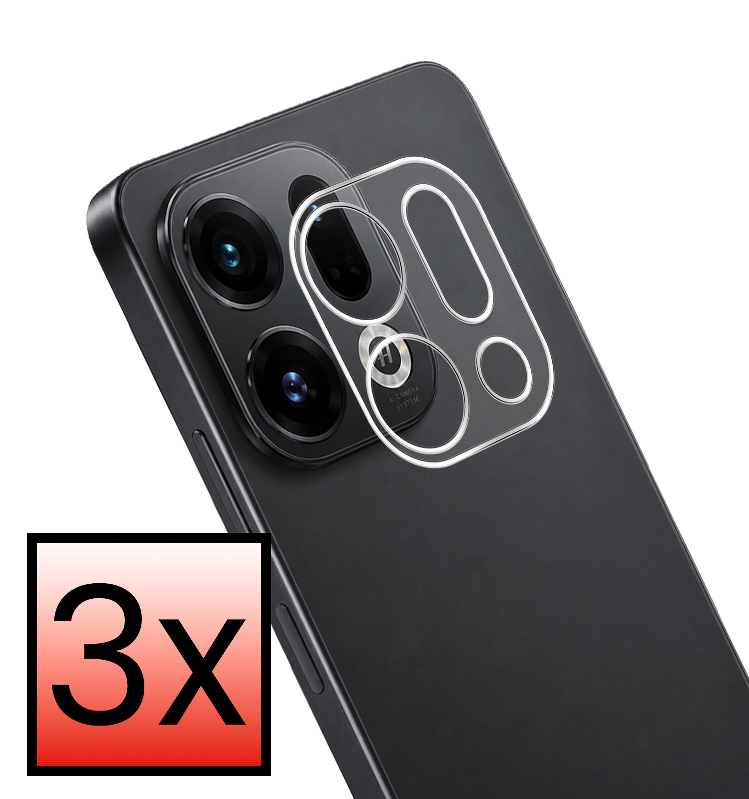 NoXx NoXx OPPO Find X9 Camera Screenprotector - 3 PACK