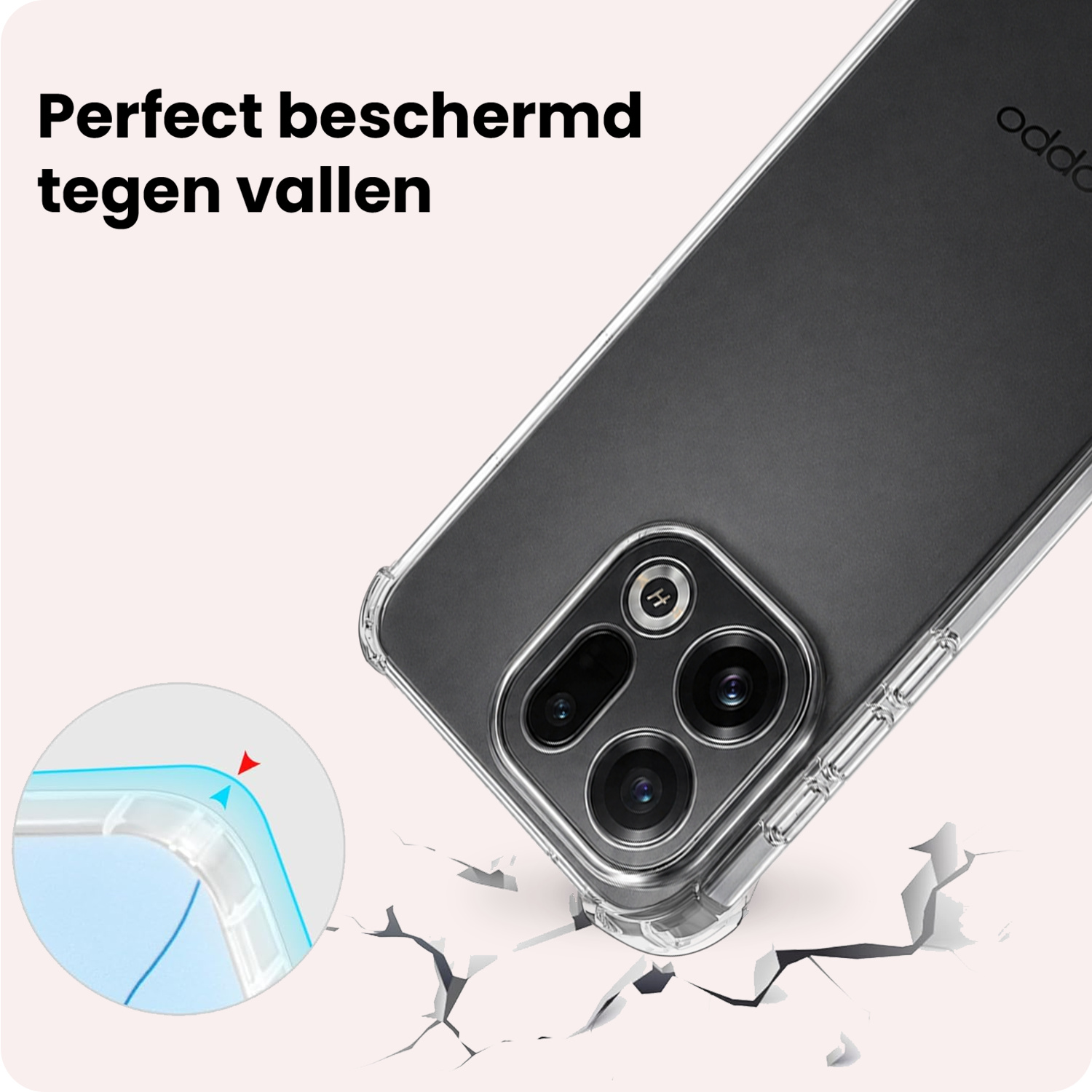 NoXx NoXx OPPO Find X9 Hoesje Shockproof - Transparant
