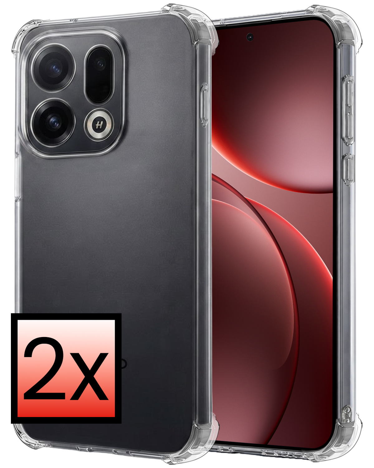 NoXx NoXx OPPO Find X9 Hoesje Shockproof - Transparant - 2 PACK