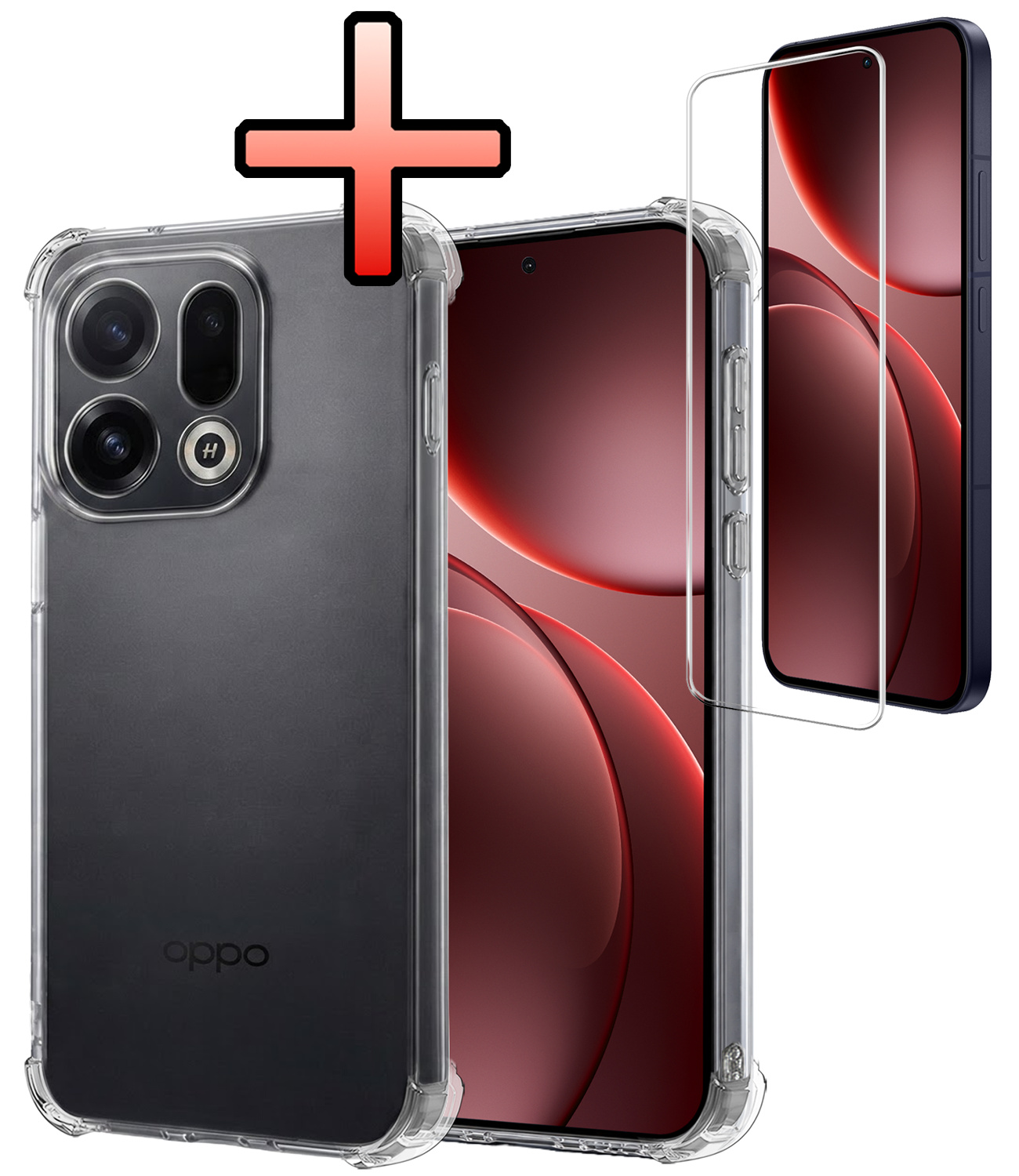 NoXx NoXx OPPO Find X9 Hoesje Shockproof Met Screenprotector