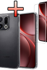NoXx NoXx OPPO Find X9 Hoesje Siliconen Met Screenprotector - Transparant