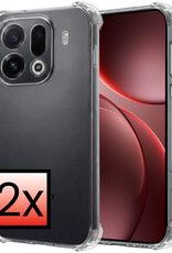 NoXx NoXx OPPO Find X9 Pro Hoesje Shockproof - Transparant - 2 PACK