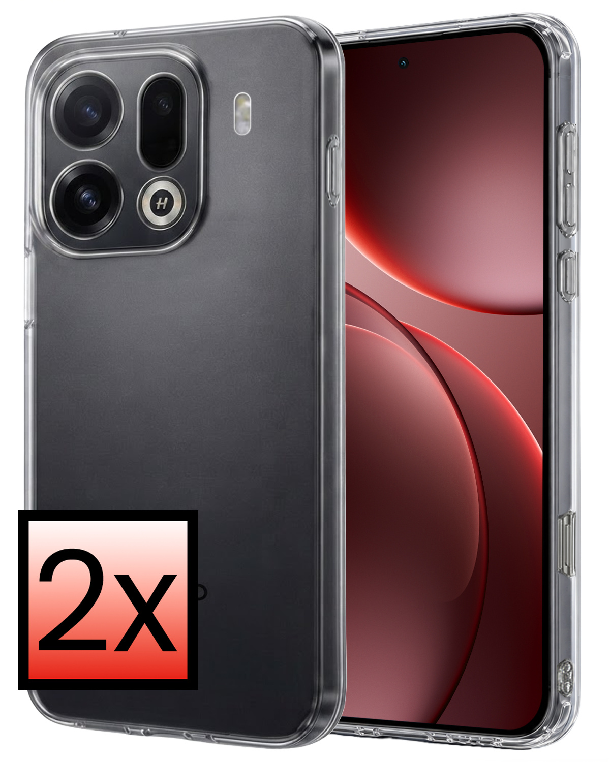 NoXx NoXx OPPO Find X9 Pro Hoesje Siliconen - Transparant - 2 PACK