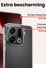 NoXx NoXx OPPO Find X9 Pro Hoesje Siliconen - Transparant - 2 PACK