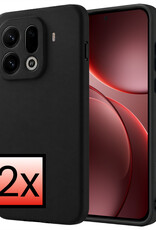 NoXx NoXx OPPO Find X9 Pro Hoesje Siliconen - Zwart - 2 PACK