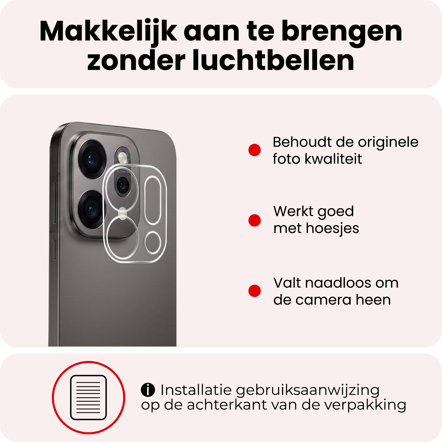 NoXx NoXx OPPO Reno14 Camera Screenprotector - 2 PACK