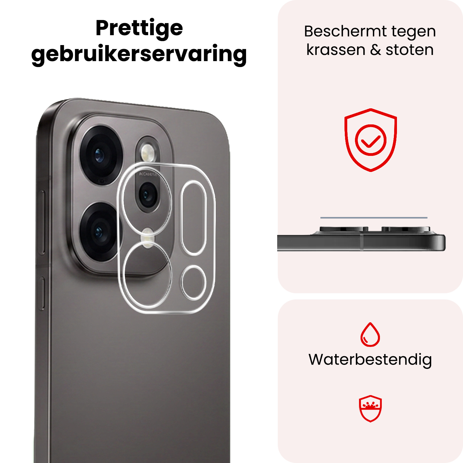 NoXx NoXx OPPO Reno14 Camera Screenprotector - 3 PACK
