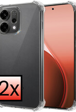 NoXx NoXx OPPO Reno14 Hoesje Shockproof - Transparant - 2 PACK