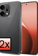 NoXx NoXx OPPO Reno14 Hoesje Siliconen - Transparant - 2 PACK