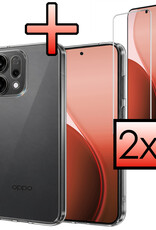 NoXx NoXx OPPO Reno14 Hoesje Siliconen Met 2x Screenprotector - Transparant