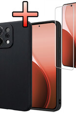 NoXx NoXx OPPO Reno14 Hoesje Siliconen Met Screenprotector - Zwart
