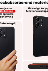 NoXx NoXx OPPO Reno14 Hoesje Siliconen Met Screenprotector - Zwart