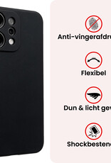 NoXx NoXx OPPO Reno14 Hoesje Siliconen Met 2x Screenprotector - Zwart