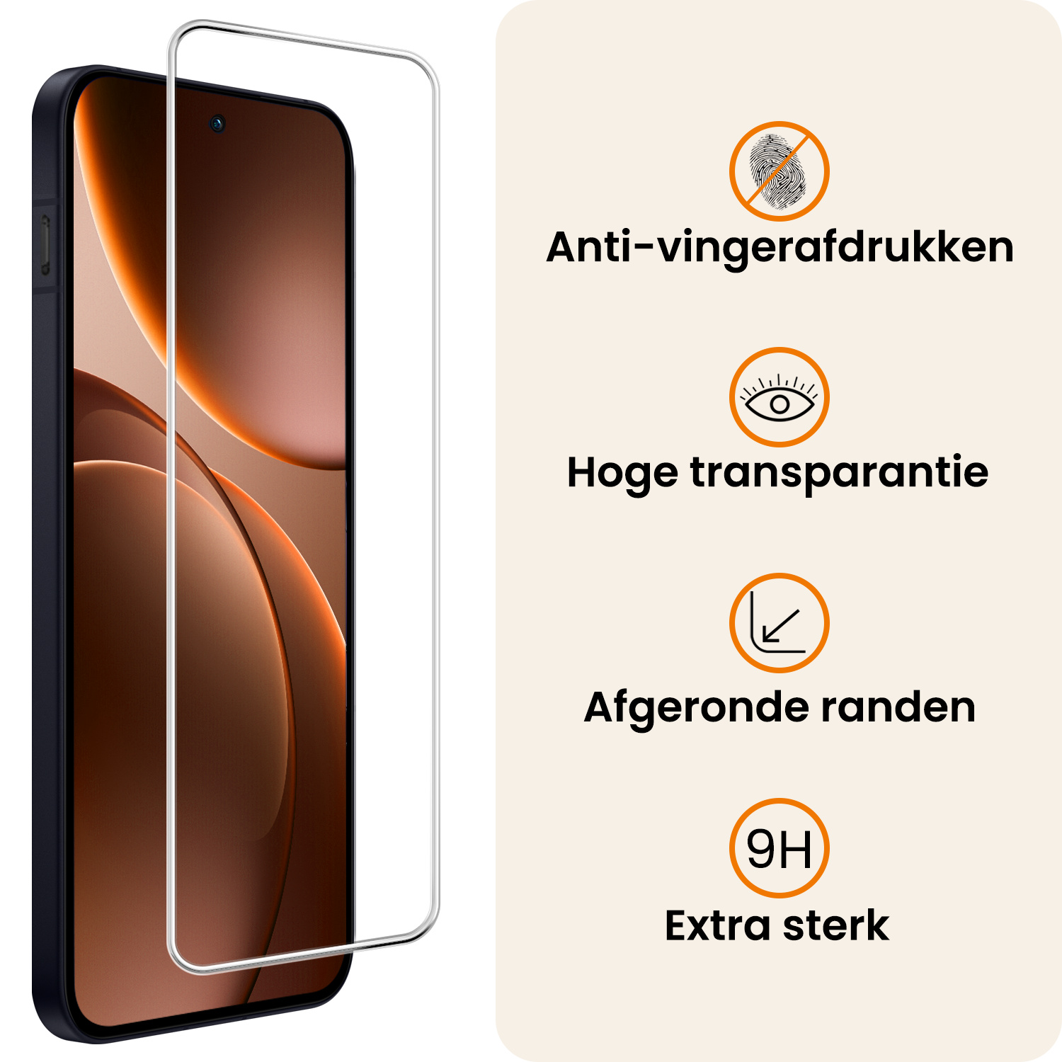 Nomfy Nomfy OPPO Find X9 Screenprotector Glas