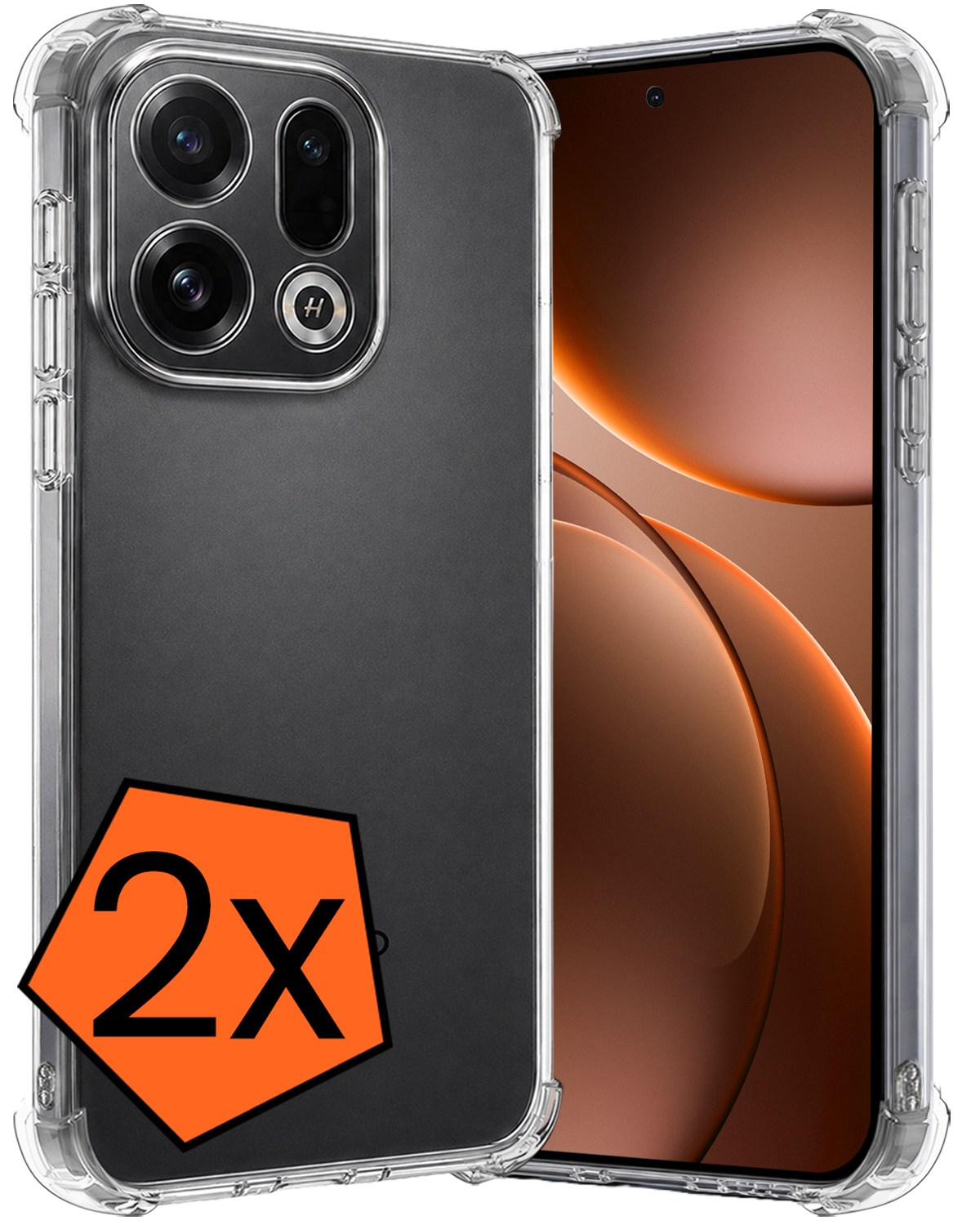 Nomfy Nomfy OPPO Find X9 Hoesje Shockproof - Transparant - 2 PACK