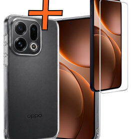 Nomfy Nomfy OPPO Find X9 Hoesje Siliconen Met Screenprotector - Transparant