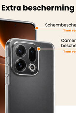 Nomfy Nomfy OPPO Find X9 Hoesje Siliconen Met 2x Screenprotector - Transparant
