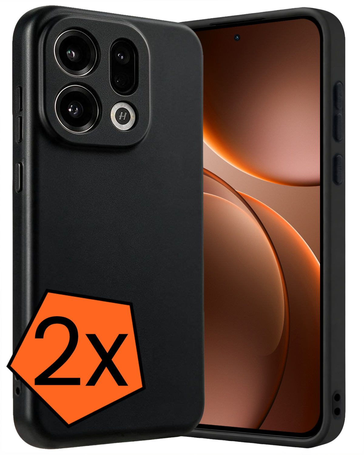 Nomfy Nomfy OPPO Find X9 Hoesje Siliconen - Zwart - 2 PACK