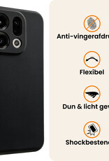 Nomfy Nomfy OPPO Find X9 Hoesje Siliconen Met Screenprotector - Zwart