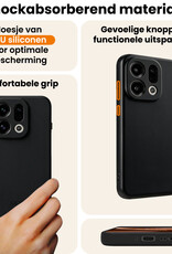 Nomfy Nomfy OPPO Find X9 Hoesje Siliconen Met Screenprotector - Zwart