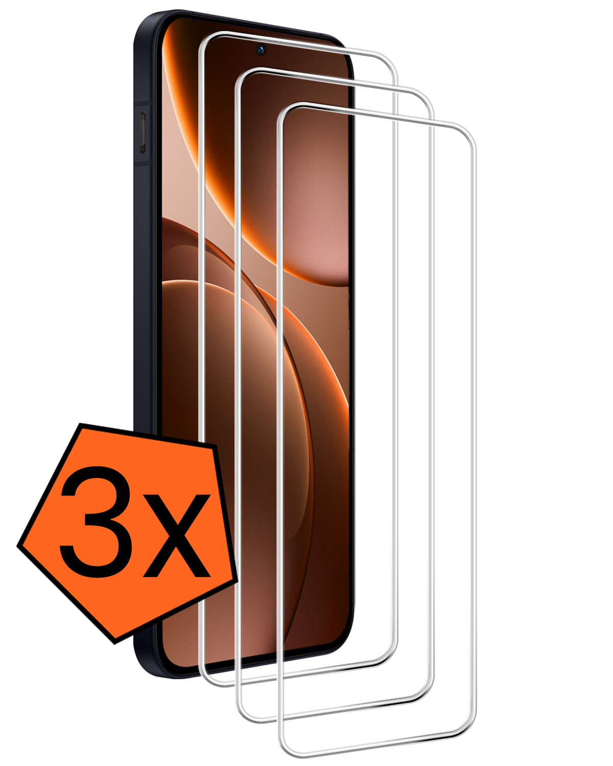 Nomfy Nomfy OPPO Find X9 Pro Screenprotector Glas - 3 PACK