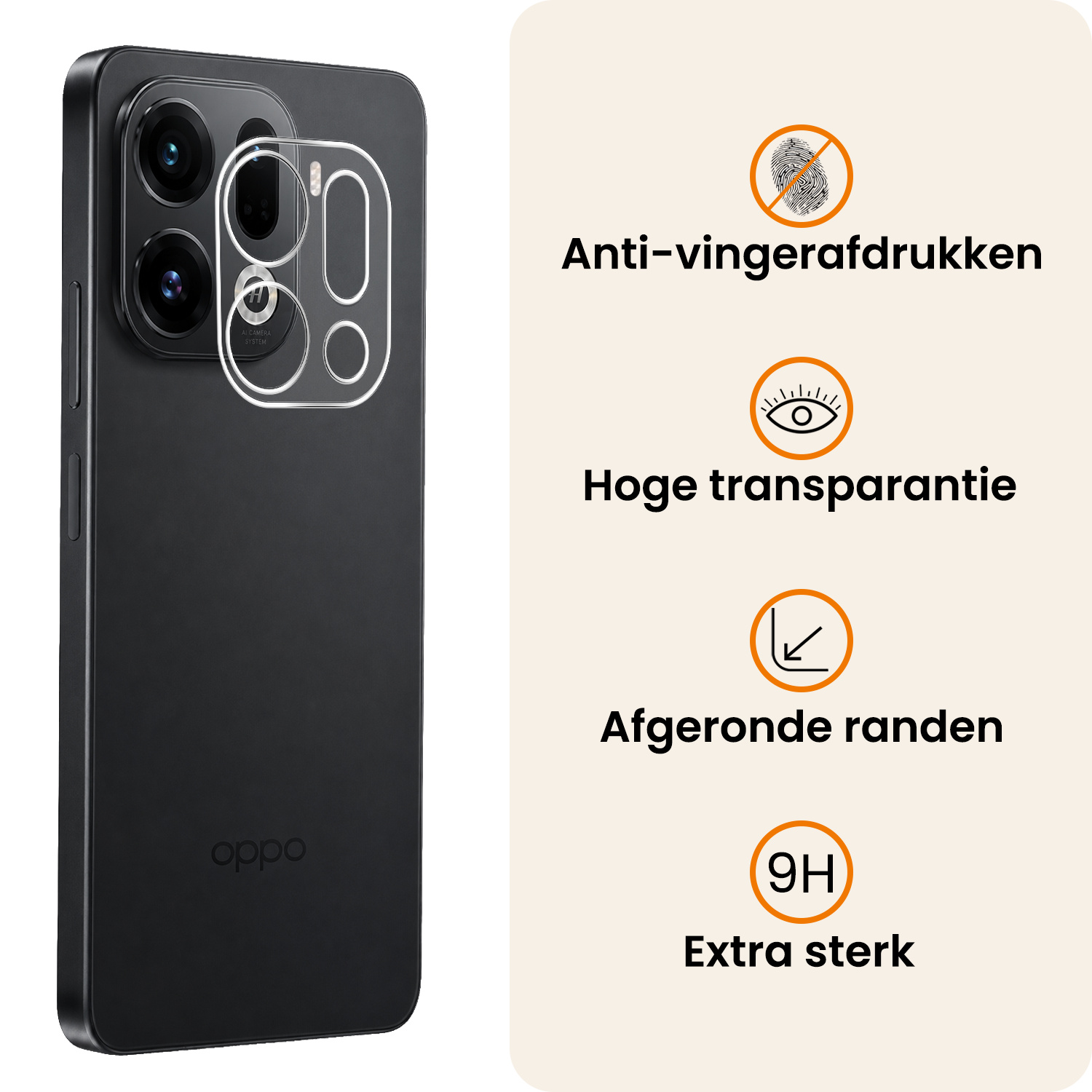 Nomfy Nomfy OPPO Find X9 Pro Camera Screenprotector