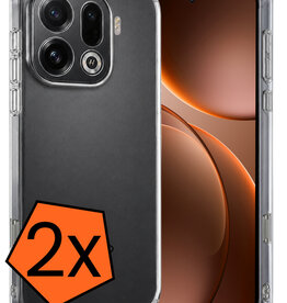 Nomfy Nomfy OPPO Find X9 Pro Hoesje Siliconen - Transparant - 2 PACK