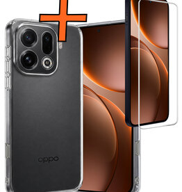 Nomfy Nomfy OPPO Find X9 Pro Hoesje Siliconen Met Screenprotector - Transparant