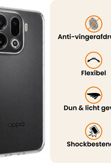 Nomfy Nomfy OPPO Find X9 Pro Hoesje Siliconen Met Screenprotector - Transparant