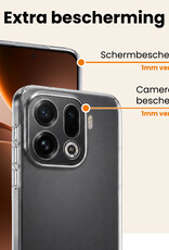 Nomfy Nomfy OPPO Find X9 Pro Hoesje Siliconen Met Screenprotector - Transparant