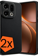 Nomfy Nomfy OPPO Find X9 Pro Hoesje Siliconen - Zwart - 2 PACK