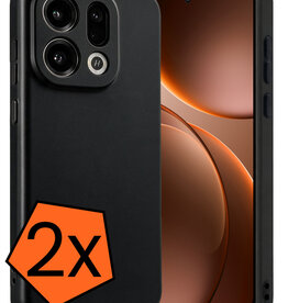 Nomfy Nomfy OPPO Find X9 Pro Hoesje Siliconen - Zwart - 2 PACK