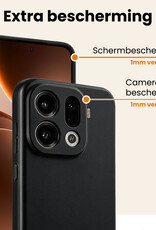 Nomfy Nomfy OPPO Find X9 Pro Hoesje Siliconen Met Screenprotector - Zwart