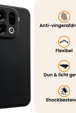 Nomfy Nomfy OPPO Find X9 Pro Hoesje Siliconen Met 2x Screenprotector - Zwart