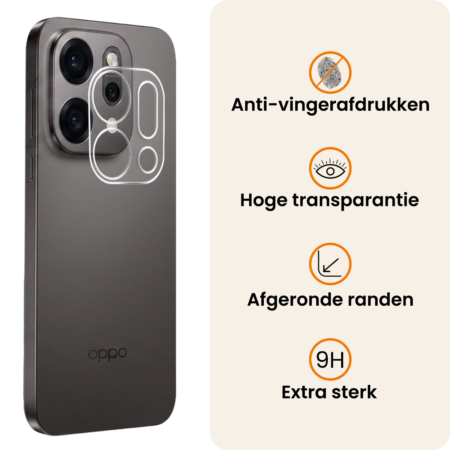 Nomfy Nomfy OPPO Reno14 Camera Screenprotector - 3 PACK