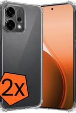 Nomfy Nomfy OPPO Reno14 Hoesje Shockproof - Transparant - 2 PACK