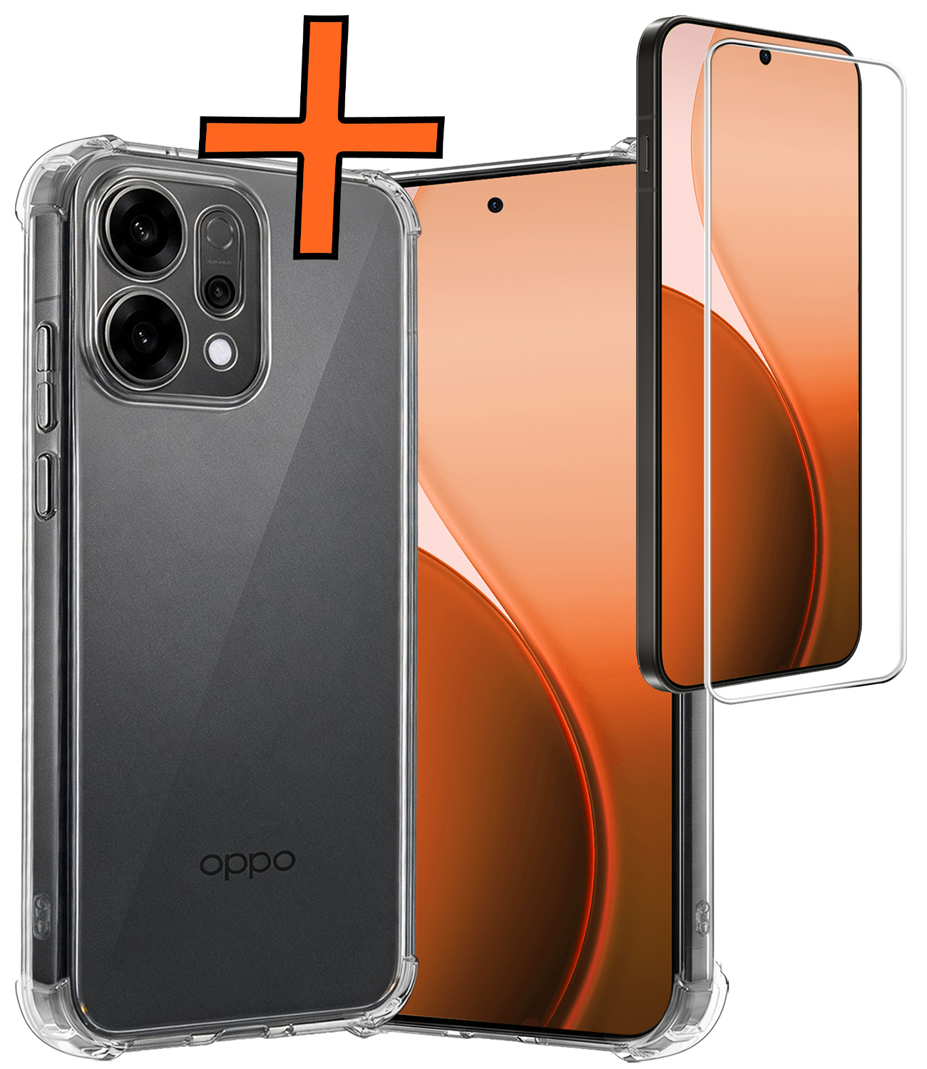 Nomfy Nomfy OPPO Reno14 Hoesje Shockproof Met Screenprotector