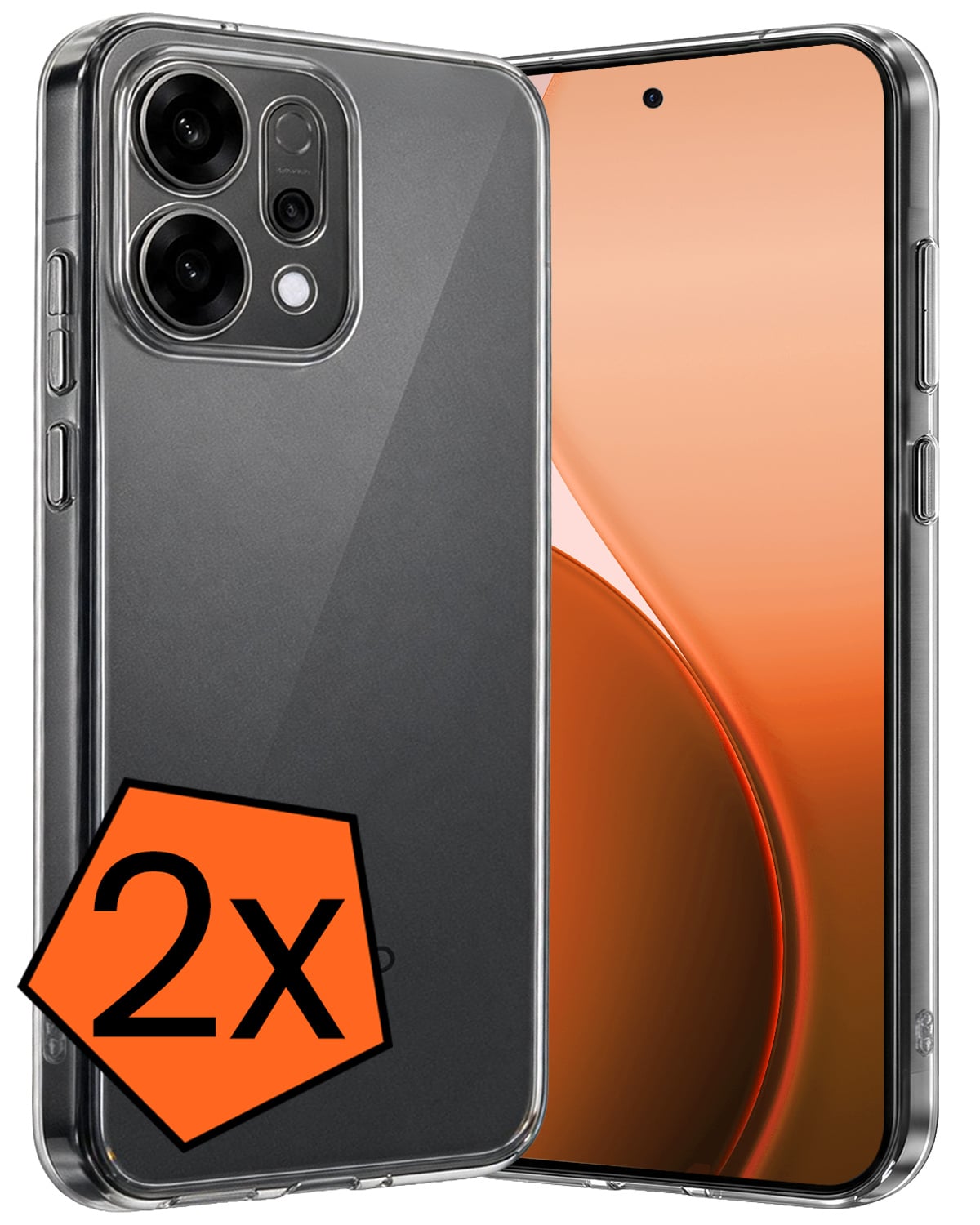 Nomfy Nomfy OPPO Reno14 Hoesje Siliconen - Transparant - 2 PACK