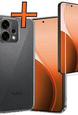 Nomfy Nomfy OPPO Reno14 Hoesje Siliconen Met Screenprotector - Transparant